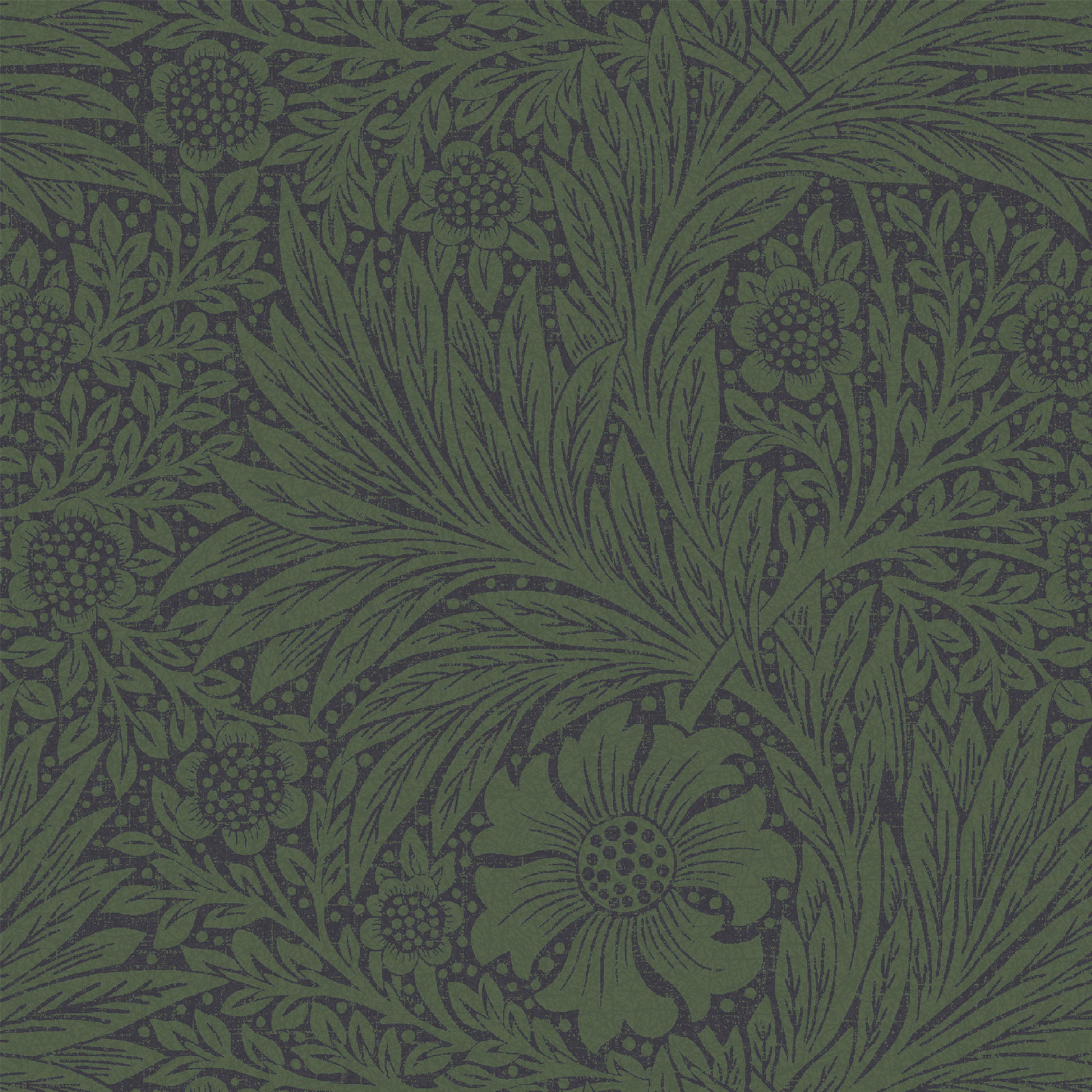 Floral Wallpaper, Green