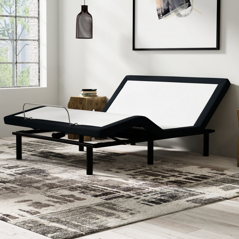 Base de grand lit réglable avec massage et pieds de lit pour grand lit confortable