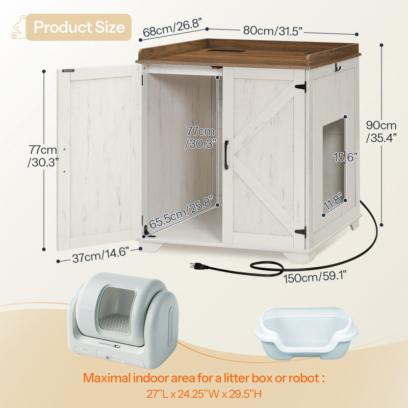 Litière pour chat avec station de charge