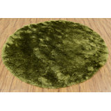 Mercury Textured Contemporary Green Area Rug