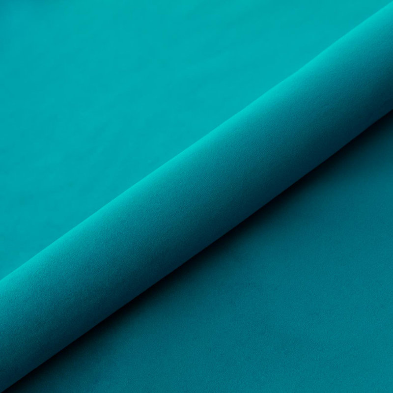 50cm Wide Round Solid Colour Ottoman, Turquoise