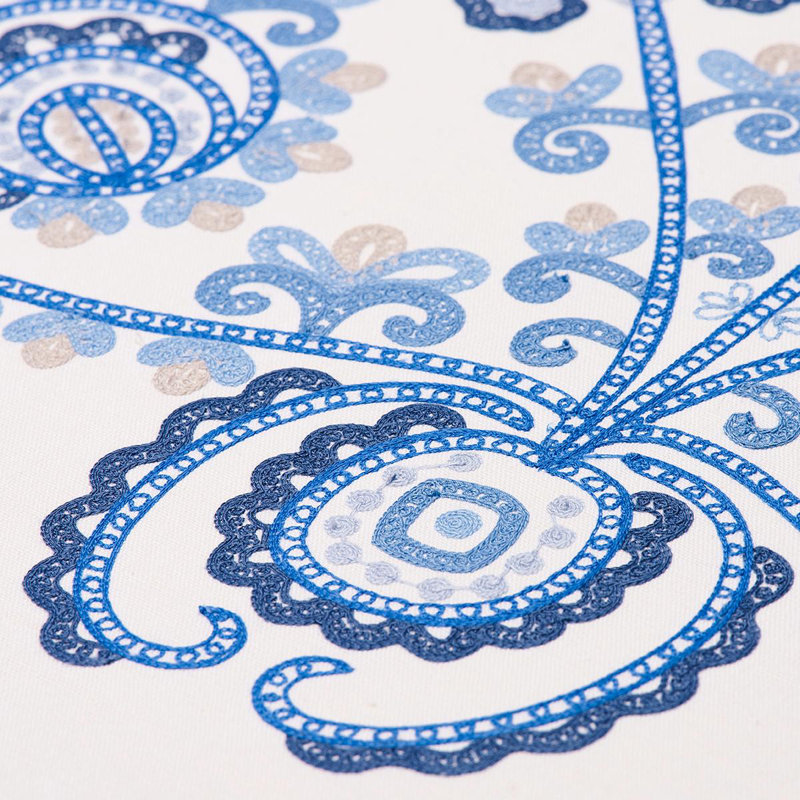 Estrella Embroidery Fabric, Porcelain