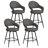 26" Faux Leather Counter Height Swivel Bar Stools-923409147-909672302