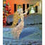 Décoration de Noël ange trompette éclairé 48 "argenté et doré