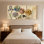 Plantes et fleurs, ensemble de 3 reproductions d'art sur toile avec roses et iris