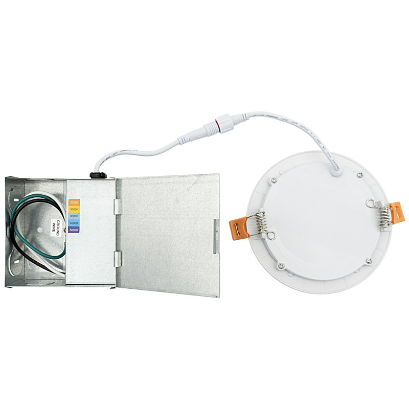 Luminaire encastré rond à panneau mince, 4.7" Diameter