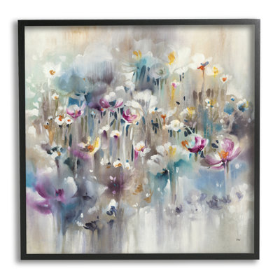 Doux champ floral arrondi - impression