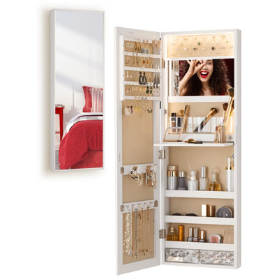 Armoire pour bijoux avec miroir Pavlish