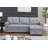Lucca 83.5" Gray Vegan Leather Modern Reversible Sleeper Sectional Sofa with Storage Chaise