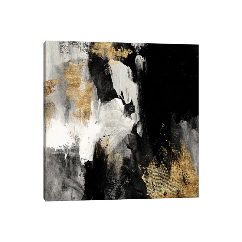 Neutral Gold Collage III by Victoria Borges - Wrapped Canvas Painting, 30.48 cm H x 30.48 cm W