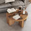 Ensemble de tables basses Farmhouse, 2 pièces de conception semi-circulaire pour le salon, couleur bois naturel