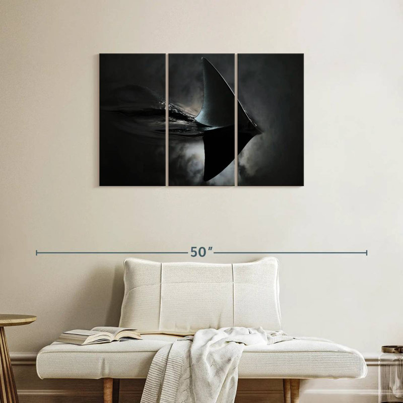 Brampt Shark In Dark Waters, 48" H x 74" W