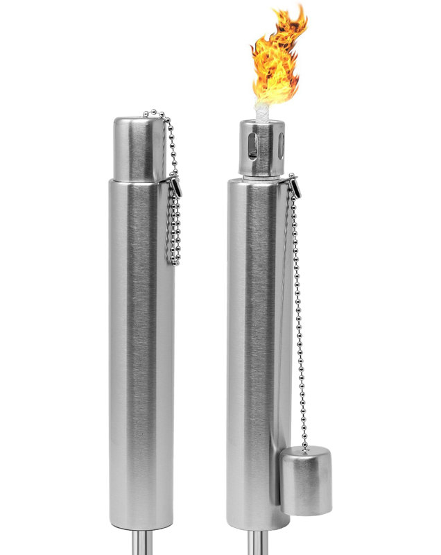 Ensemble de 2 torches en acier inoxydable de 5 pi Sorbus