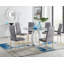 Scottsmoor Modern Halo 6 Seat Round Dining Table Set - Luxury Velvet Dining Chairs-88433962-88433966-88433963
