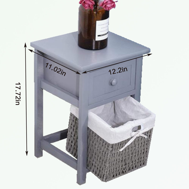 Kalob 12.2'' W Nightstand, Gray