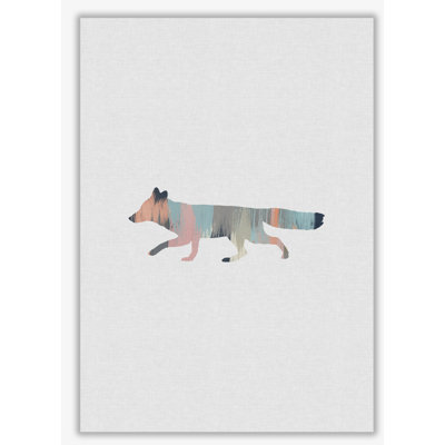 Pastel Fox - Single Picture Frame Print