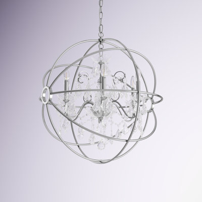 Lustre en forme de globe avec détails en cristal Imina