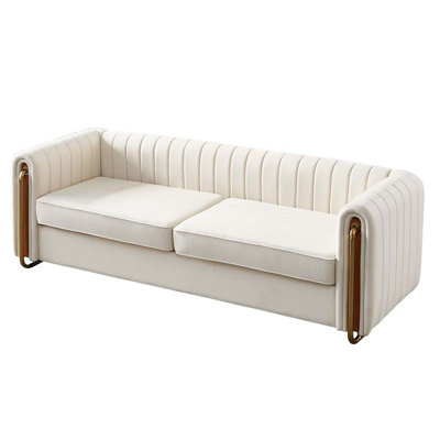 Giule 84.25'' Velvet Rolled Arms Sofa -  Mercer41, D58BF5EBCAF94415A59B4828D54B9C4E