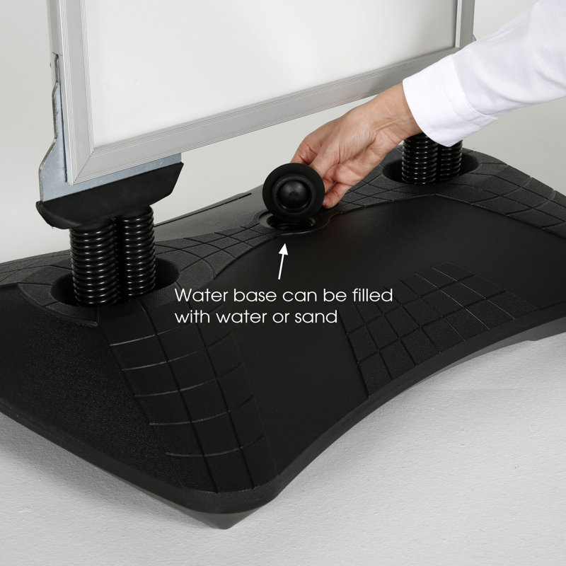 Black Aluminum Double-Sided Outdoor Pavement Sign Holder