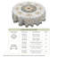 Nappe en polyester lavable à la machine à motif floral gris-385602052
