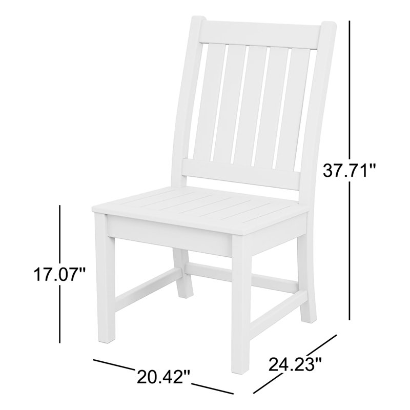 Chaise d'appoint de salle à manger POLYWOOD, Acajou