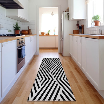 Tapis noir lavable à la machine de qualité supérieure 10 pi x 14 pi Cerrito AMF550