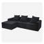 Canapé modulaire convertible convertible en microfibre