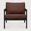 Jack outdoor lounge chair - teak - Burgundy fabric-169008000-169008001