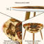 Ensemble de 2 tables basses gigognes triangulaires modernes, motif épouvantail joyeux entouré de récoltes d'automne, style milieu du siècle, petites tables d'appoint pour salon, chambre, appartement, décoration intérieure-1938496949-1938496958