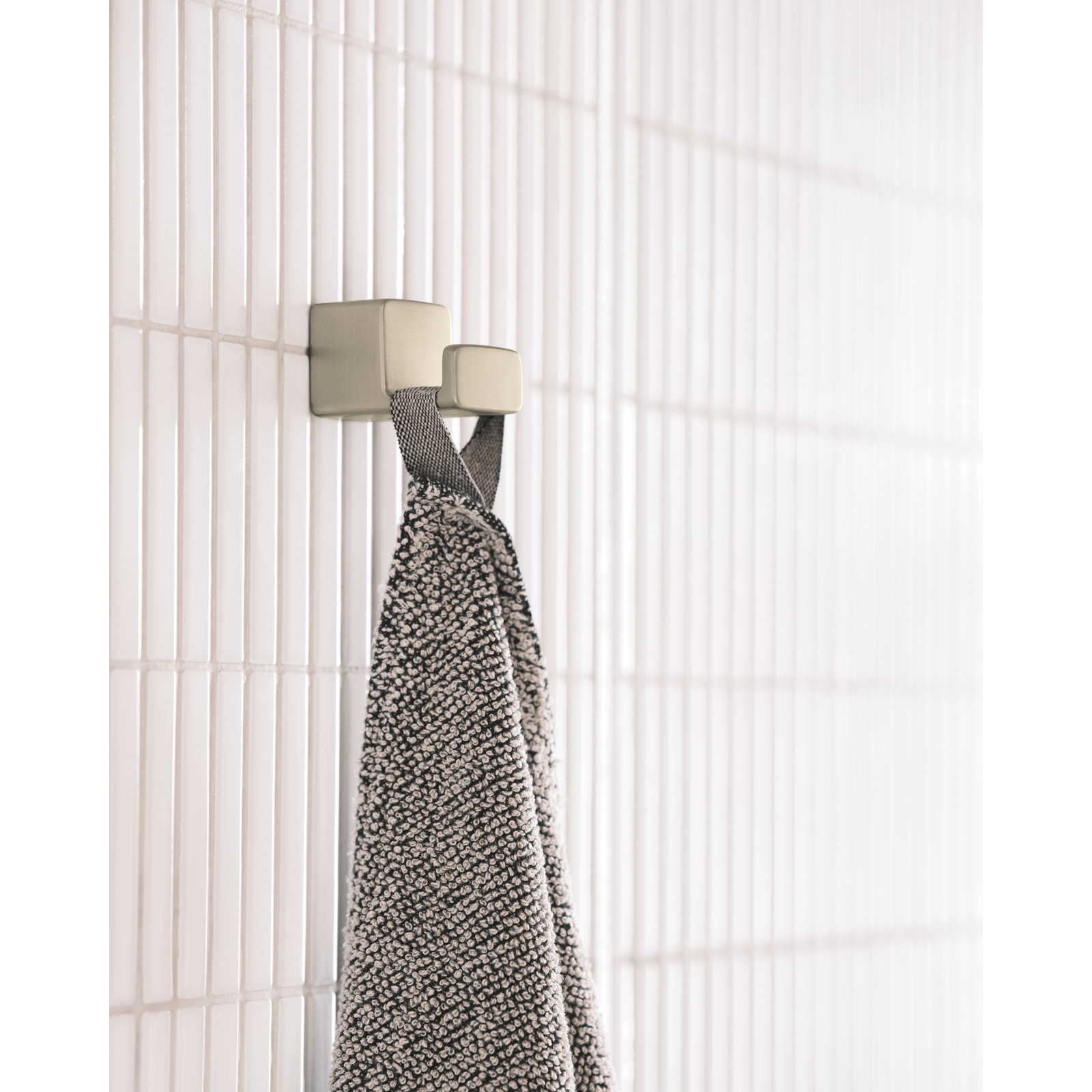 90 Degree Wall mounted Robe Hook, Brushed Nickel