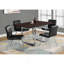 Table de salle à manger, rectangulaire, 60 po, cuisine, salle à manger, stratifié brun, métal chromé, contemporain, moderne-1954838478
