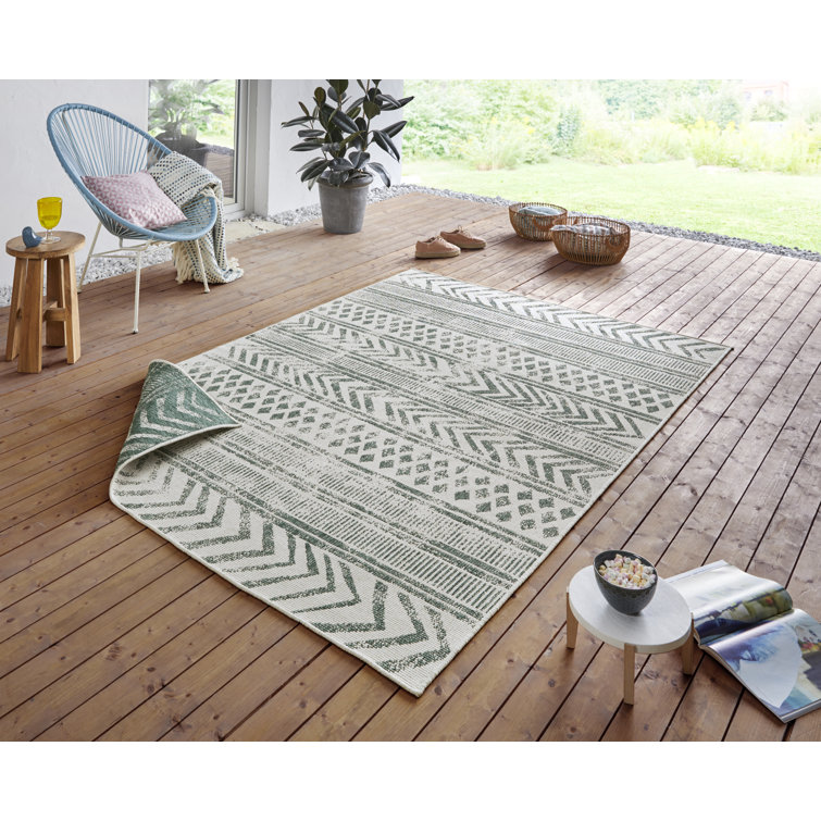 Biri Flatweave Green Rug