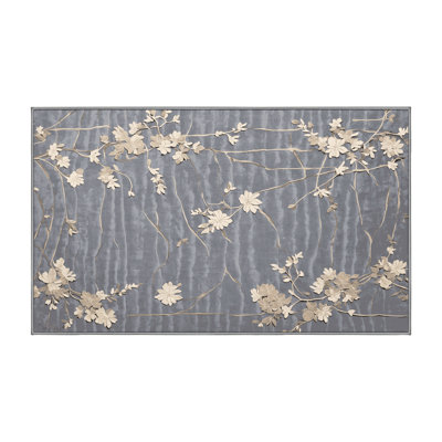 Machine Washable Gray Area Rug