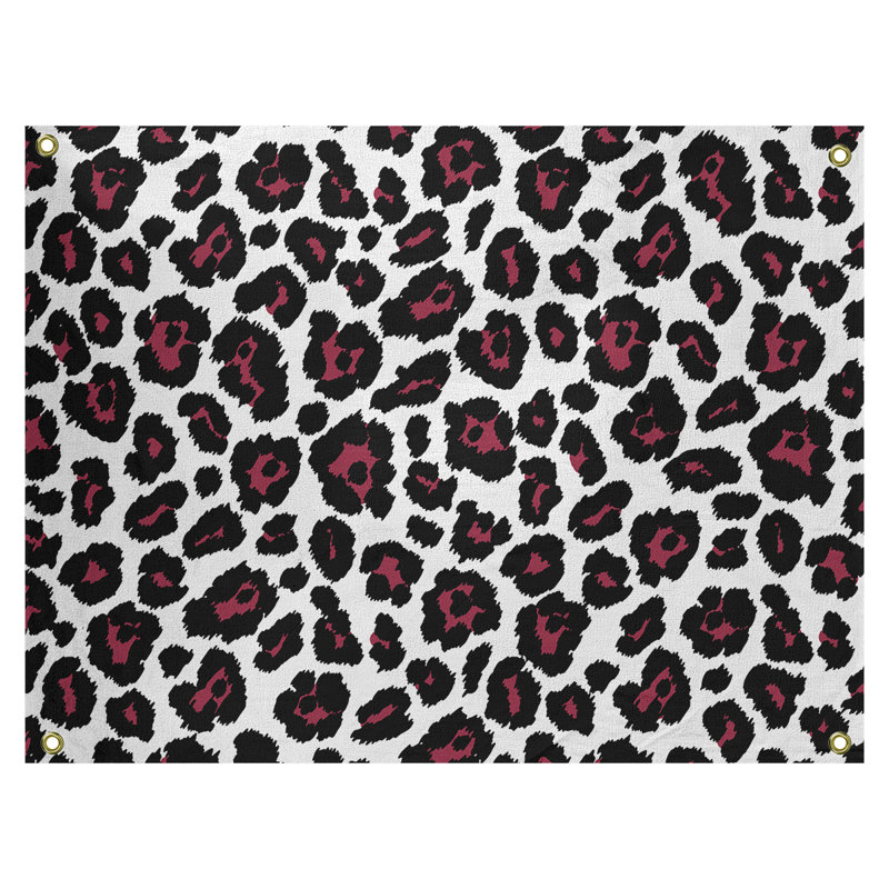 Tapisserie de polyester de football de l'Arizona, H 59 po x l 80 po, Blanc/noir/rouge