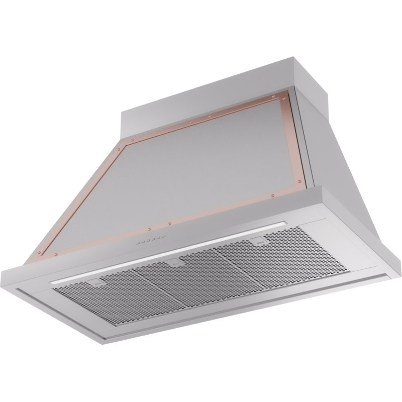 ILVE Nostalgie II Series Noblesse 40 inch Wall Mount Range Hood with 600 CFM, Stainless Steel/Copper
