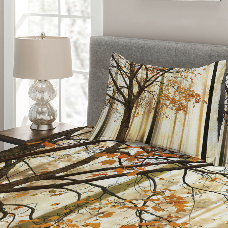 Rustic Polyester Coverlet, King Bedspread + 2 Shams