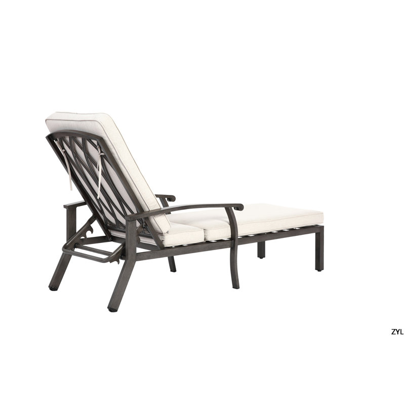 Méridienne en aluminium coulé, Beige