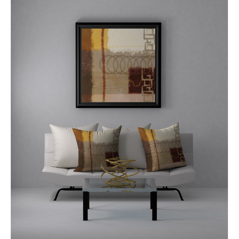 Coussin décoratif abstraite, 20 po X 20 po