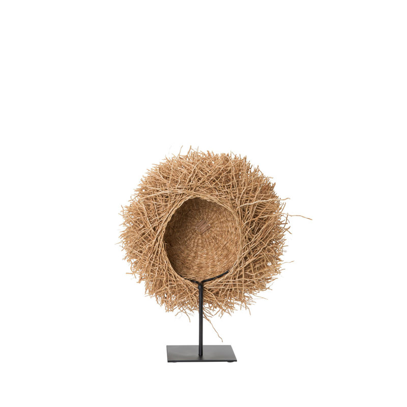 Decorative Basket on Display Stand, 10" H x 9" W x 4" D