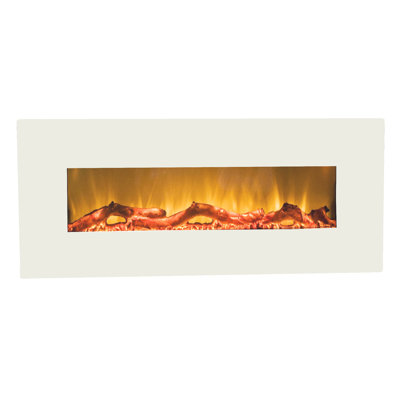 Behling 50.39'' W White Electric Fireplace