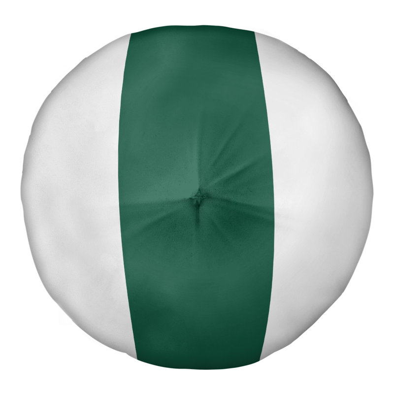  Coussin de sol touffeté, H 26 po x l 26 po, Blanc / Vert