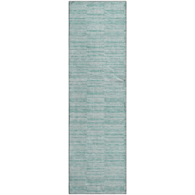 Premium Machine Washable Prisco Turquoise Rug