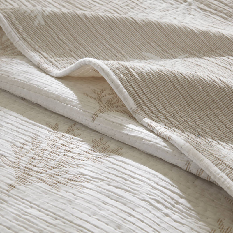 Cotton Blend Floral Quilt Set