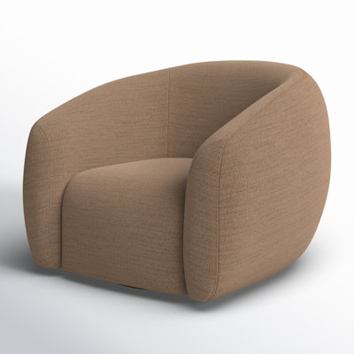 Galilee Upholstered Swivel Barrel Chair by Wade Logan
