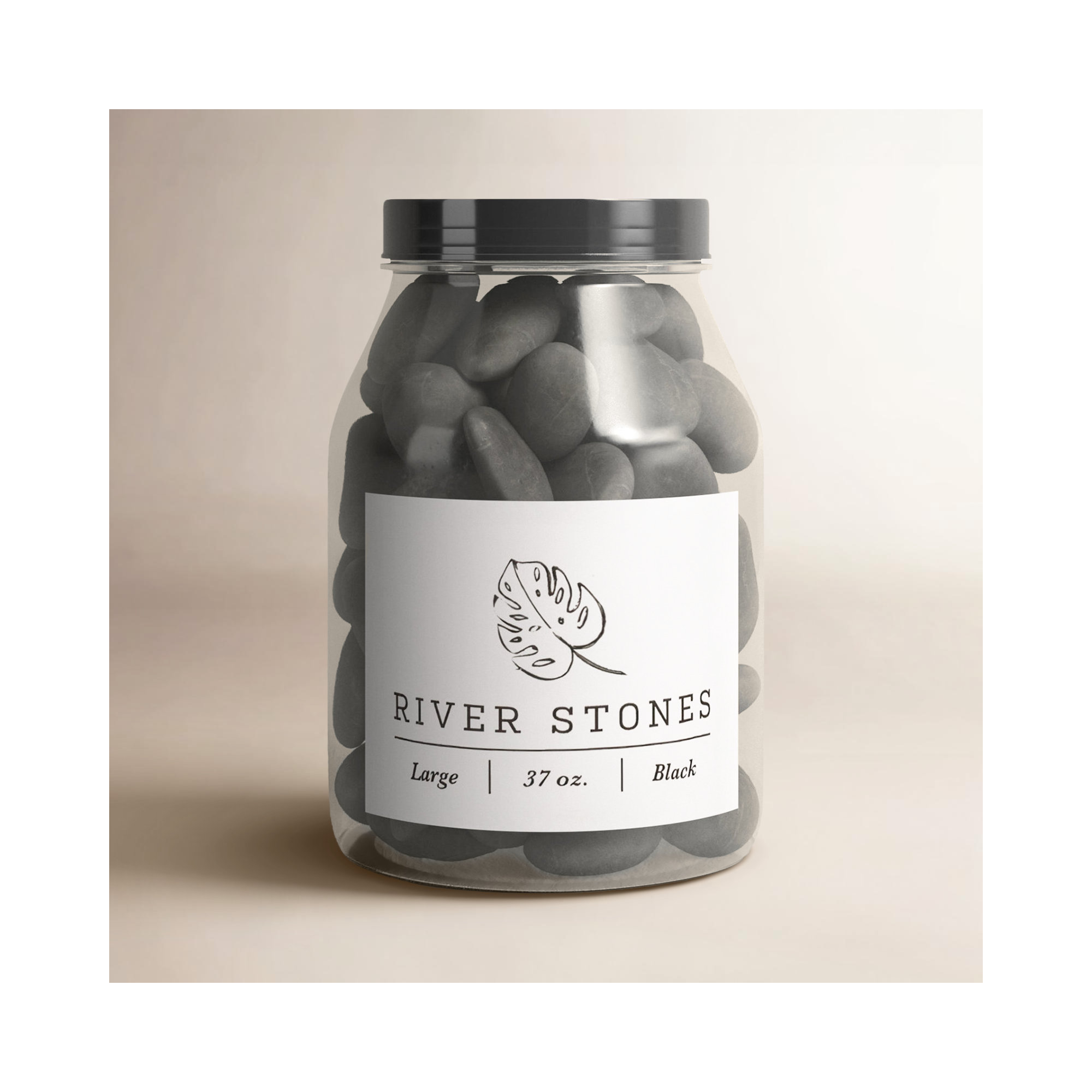 Apollo River Stones Vase Filler, Black