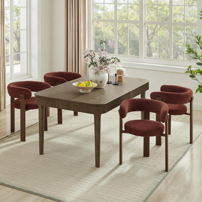 Fauteuil rembourré Varian Modern Teddy avec pieds en métal