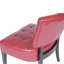 Fauteuil d'appoint rouge avec sièges généreux en cuir et surdimensionnés-277541542