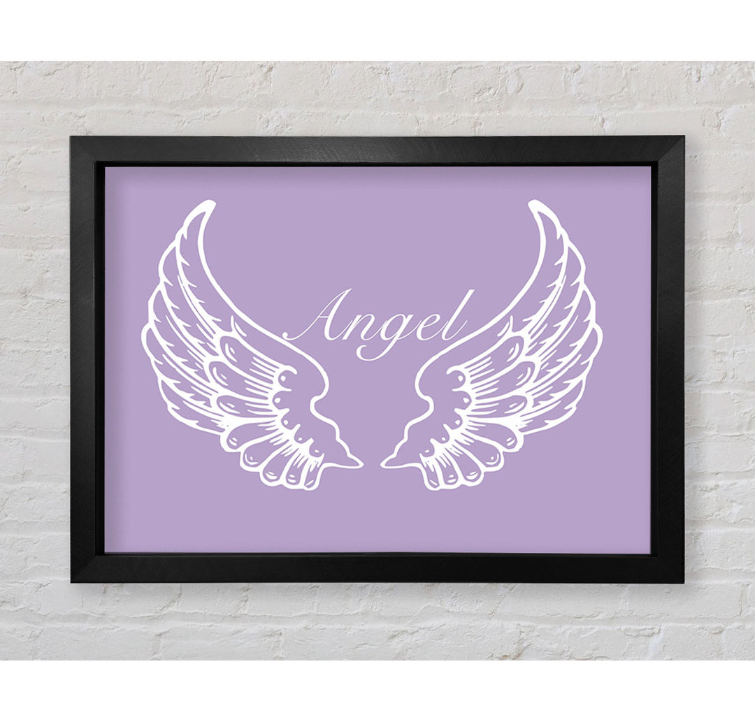 Angel Wings Lilac Gerahmter Druck