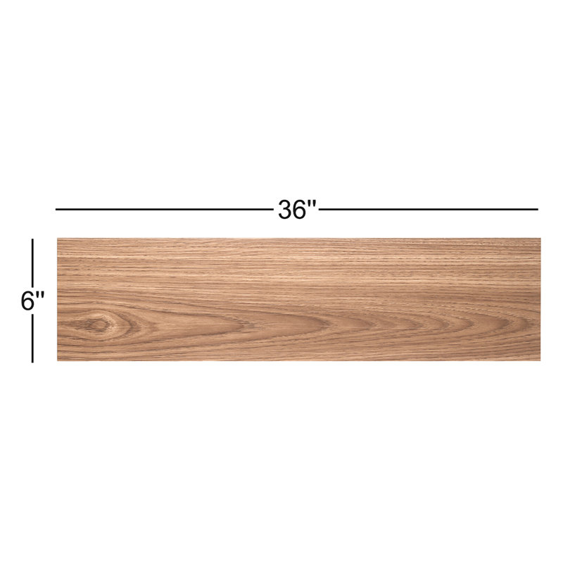 Basecore 6" x 36" x 2mm Peel & Stick Luxury Vinyl Plank Flooring, Almond
