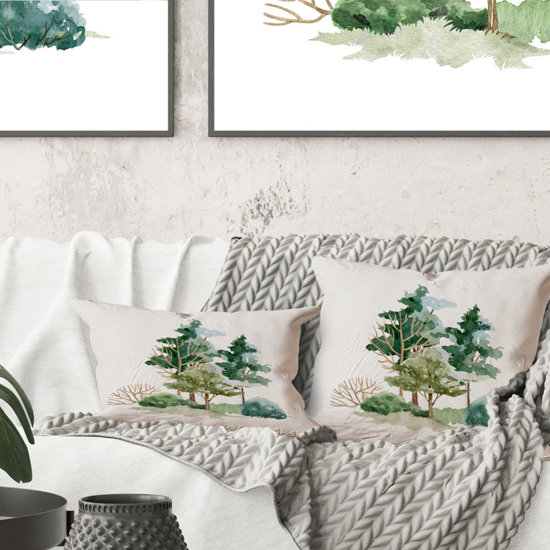 Coussin Trees Bush And Meadow On